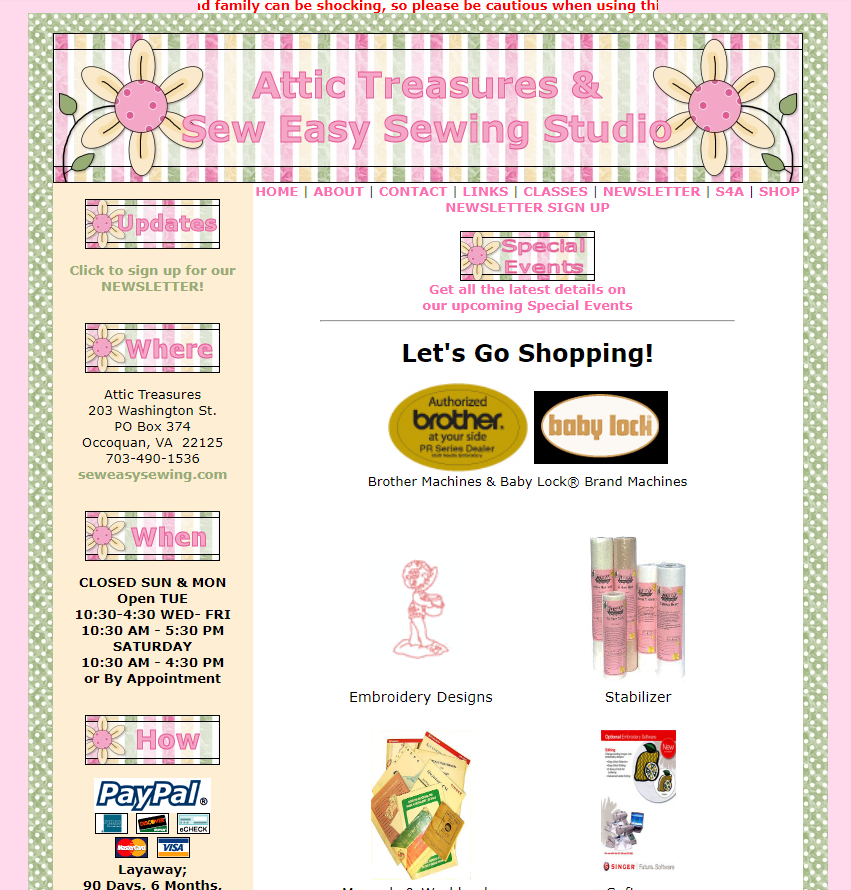Attic Treasures & Sew Easy Sewing Studio
